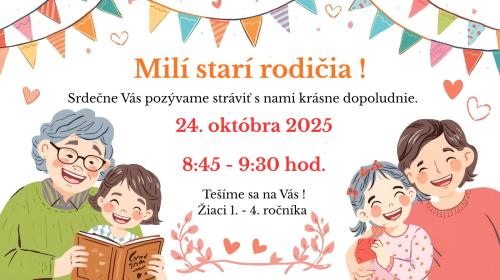 plagát starý rodičia
